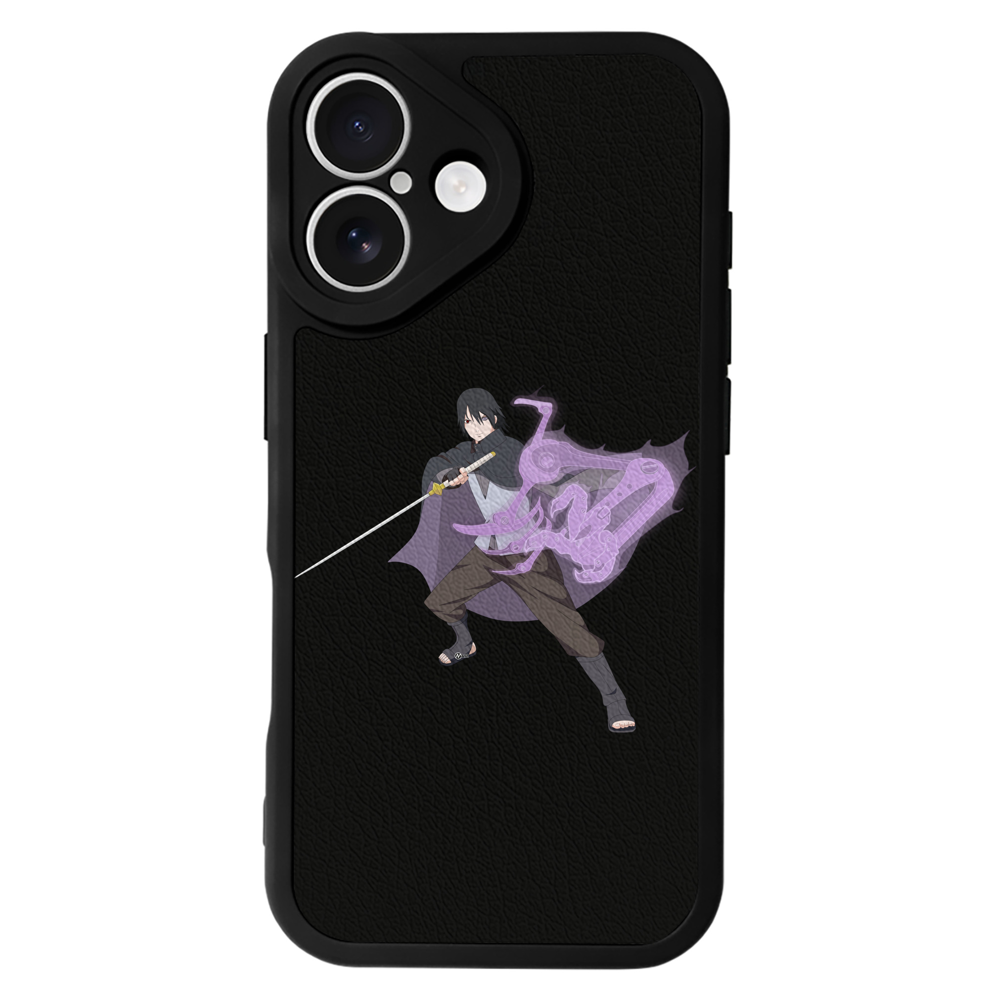 （画像用） NARUTO -ナルト- うちは サスケ Uchiha Sasuke 【iPhone 16シリーズ対応】シリコンスマホケース（レザー調） 材質：シリコン